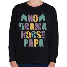 PRINTFASHION Horse papa - Gyerek pulóver - Fekete gyerek pulóver, kardigán