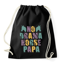 PRINTFASHION Horse papa - Sportzsák, Tornazsák - Fekete tornazsák