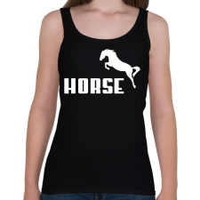 PRINTFASHION HORSE (Puma stílus) - Női atléta - Fekete női trikó