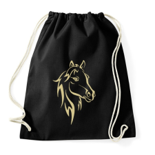 PRINTFASHION Horse - Sportzsák, Tornazsák - Fekete tornazsák