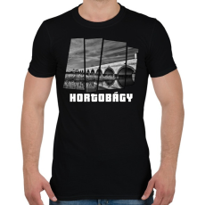 PRINTFASHION Hortobágyi 9 lyukú híd (GTA stílus) - Férfi póló - Fekete