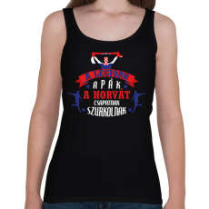 PRINTFASHION Horvát csapat - Női atléta - Fekete