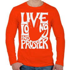PRINTFASHION Hosszú hasznos életet!  - Férfi hosszú ujjú póló - Narancs férfi póló