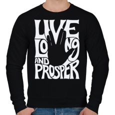 PRINTFASHION Hosszú hasznos életet!  - Férfi pulóver - Fekete