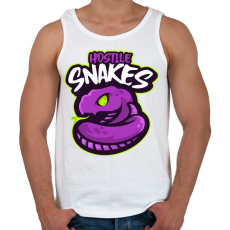 PRINTFASHION hostile snakes - Férfi atléta - Fehér