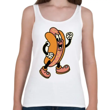 PRINTFASHION Hot dog - Női atléta - Fehér női trikó