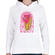 PRINTFASHION Hot dog - Női kapucnis pulóver - Fehér női pulóver, kardigán