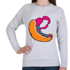 PRINTFASHION Hot Dog - Női pulóver - Sport szürke