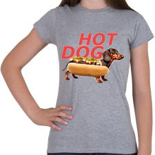 PRINTFASHION hot dog tacsi - Női póló - Sport szürke női póló