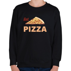 PRINTFASHION hot pizza - Gyerek pulóver - Fekete