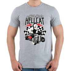 PRINTFASHION hot Rod Hellcat - Férfi póló - Sport szürke