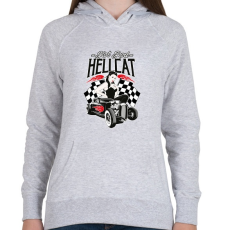 PRINTFASHION hot Rod Hellcat - Női kapucnis pulóver - Sport szürke