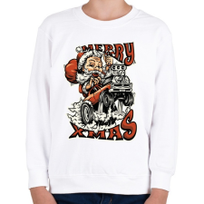 PRINTFASHION HOT ROD Mikulás - Gyerek pulóver - Fehér gyerek pulóver, kardigán