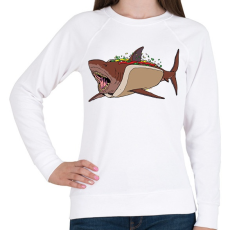 PRINTFASHION Hot Shark - Női pulóver - Fehér