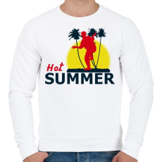 PRINTFASHION HOT SUMMER1 - Férfi pulóver - Fehér