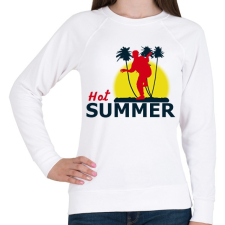 PRINTFASHION HOT SUMMER1 - Női pulóver - Fehér női pulóver, kardigán