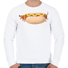 PRINTFASHION Hotdog - Férfi pulóver - Fehér