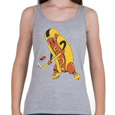 PRINTFASHION Hotdog hokista - Női atléta - Sport szürke női trikó