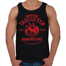 PRINTFASHION House Targaryen - Férfi atléta - Fekete atléta, trikó