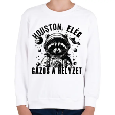 PRINTFASHION Houston, elég gázos a helyzet! - Gyerek pulóver - Fehér gyerek pulóver, kardigán