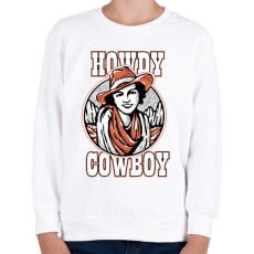 PRINTFASHION Howdy cowboy - Gyerek pulóver - Fehér