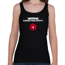 PRINTFASHION Hoztál új karakterlapot? - Női atléta - Fekete női trikó
