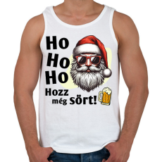 PRINTFASHION Hozz még sört - Hipszter Mikulás - Férfi atléta - Fehér