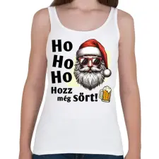 PRINTFASHION Hozz még sört - Hipszter Mikulás - Női atléta - Fehér női trikó