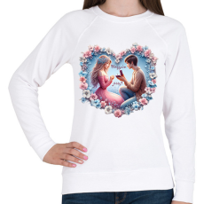 PRINTFASHION Hozzám jössz? - Női pulóver - Fehér