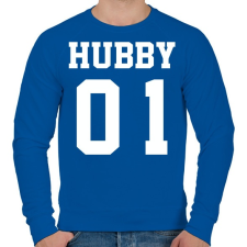 PRINTFASHION Hubby - Férfi pulóver - Királykék férfi pulóver, kardigán