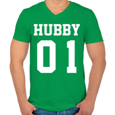 PRINTFASHION Hubby - Férfi V-nyakú póló - Zöld férfi póló