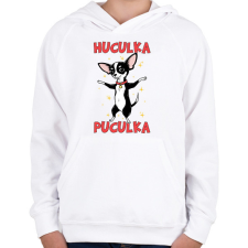 PRINTFASHION Huculka Puculka - Gyerek kapucnis pulóver - Fehér gyerek pulóver, kardigán