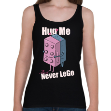 PRINTFASHION Hug me and never Lego - Női atléta - Fekete