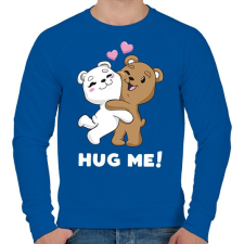 PRINTFASHION Hug me! - Férfi pulóver - Királykék férfi pulóver, kardigán