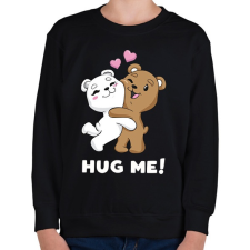 PRINTFASHION Hug me! - Gyerek pulóver - Fekete gyerek pulóver, kardigán