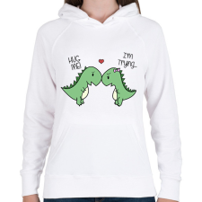 PRINTFASHION Hug me! - Női kapucnis pulóver - Fehér női pulóver, kardigán