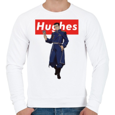 PRINTFASHION Hughes - Férfi pulóver - Fehér férfi pulóver, kardigán