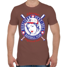 PRINTFASHION Huligán csapat - Férfi póló - Mogyoróbarna