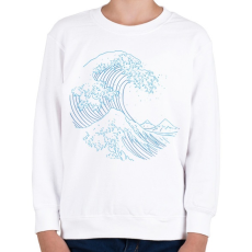 PRINTFASHION Hullám - Gyerek pulóver - Fehér