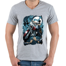 PRINTFASHION Hullavadász - Férfi V-nyakú póló - Sport szürke férfi póló