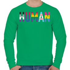 PRINTFASHION Human - Férfi pulóver - Zöld