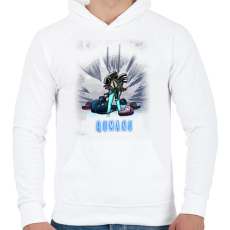 PRINTFASHION HUMANS - Férfi kapucnis pulóver - Fehér