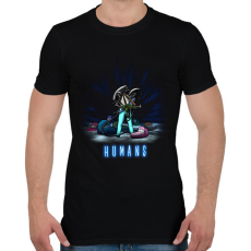 PRINTFASHION HUMANS - Férfi póló - Fekete