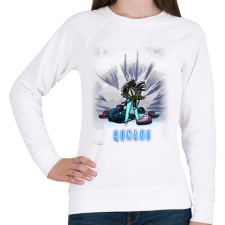 PRINTFASHION HUMANS - Női pulóver - Fehér női pulóver, kardigán