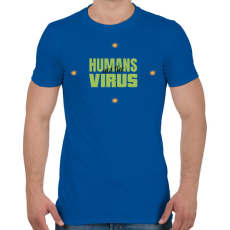 PRINTFASHION humanvirus - Férfi póló - Királykék