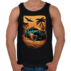 PRINTFASHION HUMMER Hod Rod Beach - Férfi atléta - Fekete