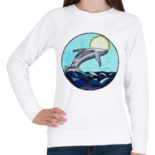 PRINTFASHION humpbackv2 - Női pulóver - Fehér női pulóver, kardigán