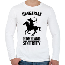 PRINTFASHION Hungarian homeland security - Férfi hosszú ujjú póló - Fehér férfi póló