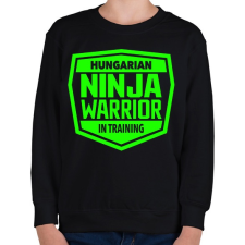 PRINTFASHION Hungarian Ninja Warrior - Gyerek pulóver - Fekete gyerek pulóver, kardigán