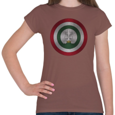 PRINTFASHION Hungarika kapitány - Női póló - Mogyoróbarna